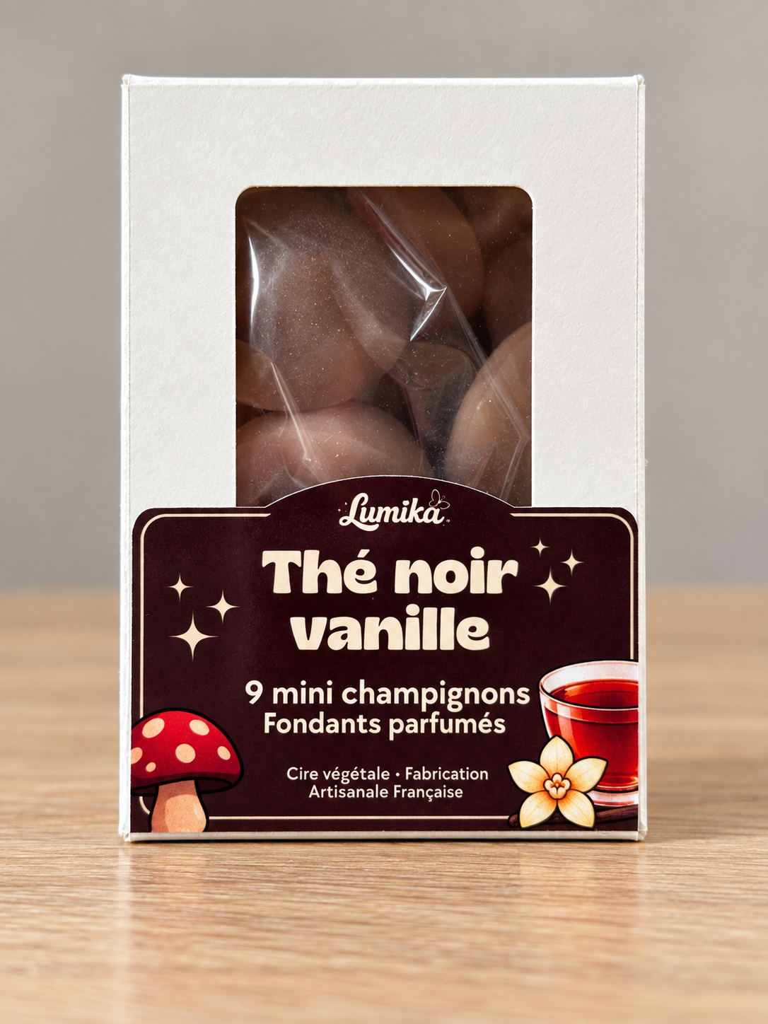 Thé Noir Vanille — 9 petits champignons parfumés