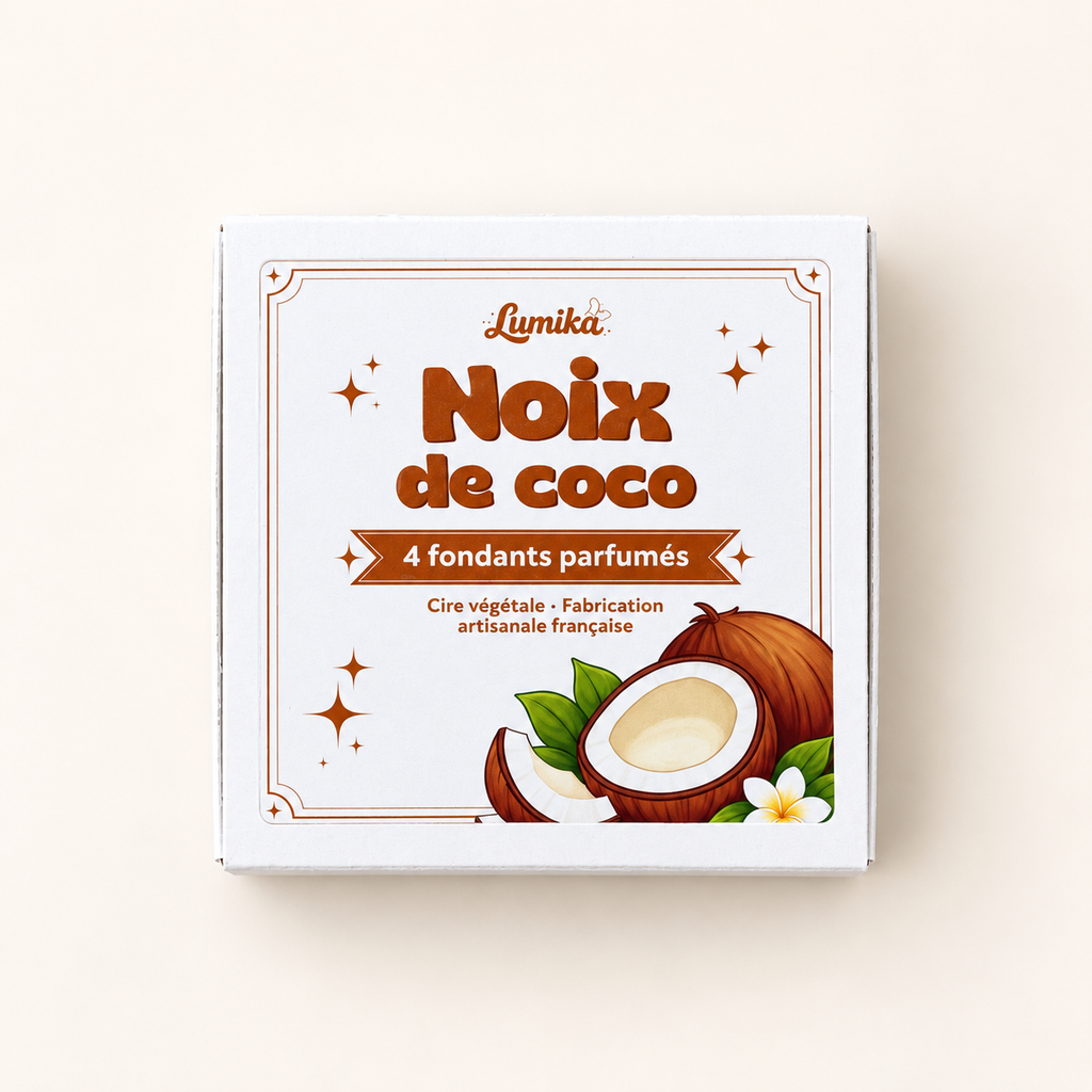 Noix de Coco — Boîte de 4 cubes parfumés